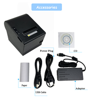 Harga Pabrik Printer Thermal POS 3 inci dengan Pemotong Otomatis, Printer USB 80mm dengan Kecepatan Tinggi 300mm/s