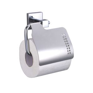 Accesorios Modernos para Baño, Portarrollos de Papel Cromado con Base de Aleación de Zinc, Gancho de Hierro, Cubierta de Acero Inoxidable SS304, Montaje en Pared - Product Image 1