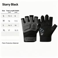 Gants de moto demi-doigts antidérapants avec protection en gel pour la paume, respirants et résistants à l'usure