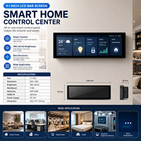 Layar Display LCD Iklan Pintar 9.1 Inci 822x260 WiFi Digital Signage Player untuk Promosi Produk di Rak Ritel