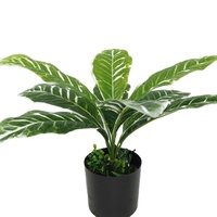YD8741-2 उष्णकटिबंधीय पौधों कृत्रिम Croton Codiaeum variegatum संयंत्र बड़ी पत्तियों थोक कृत्रिम संयंत्र पेड़