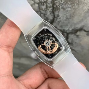 This Year's Luxurious Fashionable Simple Neutral Crystal Case Carbon Fiber Sapphire Dial Diver Power Reserve Skeletonized - Product Image 5