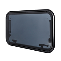 Ventanas para Autocaravanas, Caravanas y Remolques de 800x500 mm, Doble Acristalamiento, Aleación de Aluminio, con Persiana Plegable y Mosquitera, Estilo Lujoso