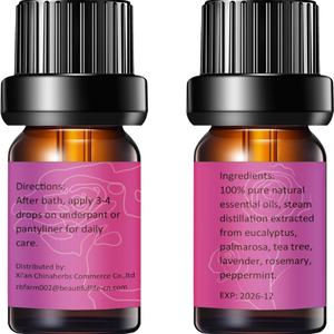 Huile d'aromathérapie premium Chinaherbs pour le soin intime, huile essentielle pour le soin féminin, huile essentielle pour sous-vêtements, équilibre du pH, stoppe les démangeaisons vaginales - Product Image 2