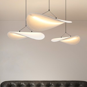 Nordic Wabi Sabi Style Chandelier Oval LED Pendant <b>Light</b> For Living Room Bedroom Home Decor Single Head E27 Switch Control - Product Image 1