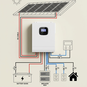 Inversor Solar Híbrido <span class=keywords><strong>SRNE</strong></span> 3KW 5KW 110VAC 24V 48VDC con <span class=keywords><strong>Controlador</strong></span> de Carga Solar <span class=keywords><strong>MPPT</strong></span> de <span class=keywords><strong>60A</strong></span>, Todo en Uno, Fuera de la Red, con WiFi - Product Image 2