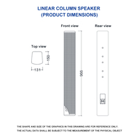 Ipalead Altavoz de columna de matriz de línea de 4 pulgadas, blanco, para salas de conferencias, 90Hz-20kHz, respuesta de frecuencia, sensibilidad de 96dB