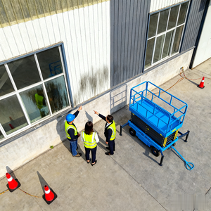 Top Quality Wholesale Price 300kg 500kg Mobile Aerial <b>Work</b> <b>Platform</b> 2-8m Electric Scissor Lifting Table On Rails With Fence - Product Image 4