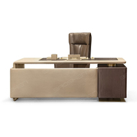 Bureau de direction moderne en pierre, design tendance, avec assemblage facile et plateau en maille – Bureau informatique pour PDG/Directeur, garantie 3 ans