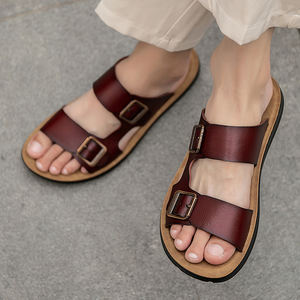 Sandales pour hommes, grandes tailles 38-<span class=keywords><strong>47</strong></span>, semelle en PU antidérapante, boucle en métal, élégantes pour les vacances décontractées, les voyages quotidiens, les activités de plein air, livraison en trois jours - Product Image 2