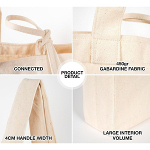 Hữu cơ bông <span class=keywords><strong>Tote</strong></span> Túi vải có thể giặt tái sử dụng công suất lớn sinh thái thân thiện kỳ nghỉ Vai Vải Túi mua sắm với túi - Product Image 2