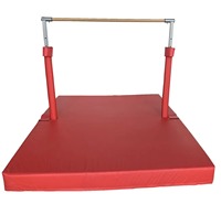 Barres parallèles de gymnastique intérieure réglables pour l'entraînement des enfants en plein air Barres horizontales hautes et basses avec tapis de fitness en acier
