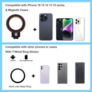 Tête magnétique à rotule de couleur orange Super aimants 17mm pour tableau de bord d'évent de <span class=keywords><strong>voiture</strong></span> <span class=keywords><strong>Magsafe</strong></span> <span class=keywords><strong>iPhone</strong></span> 17 16 15 14 13 <span class=keywords><strong>12</strong></span> - Product Image 5