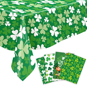 St. Patrick <b>Tablecloth</b> Set <b>Plastic</b> Rectangle Digital Printing St. Patrick's Day Party Decorations 1-20 Pcs High Quality Venue - Product Image 2