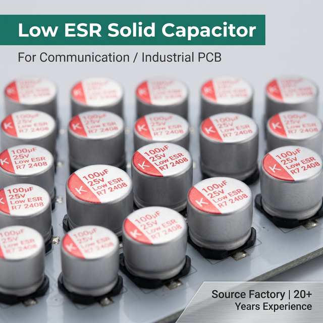 Low ESR Solid Polymer Capacitor for High Performance Computing and Server Power Supplies