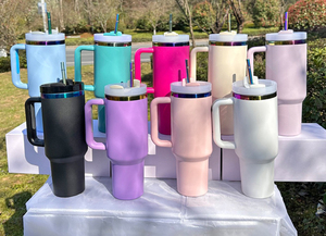 Double Wall Vacuum Insulated 40oz Stainless Steel Travel Mug with Handle Custom Logo for Outdoor Sports - Product Image 2