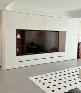 Moderno de gama alta blanco/marrón/negro soporte de TV montado en la pared gabinete de TV para sala de estar muebles para el hogar - Product Image 3