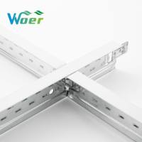 Composants de plafond suspendu en T peints en blanc, système de barres en T métalliques pour l'installation de plaques de plâtre
