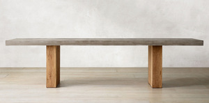 Table à manger rustique en <span class=keywords><strong>noyer</strong></span> brossé, 6 pieds, 7 pieds, 8 pieds, pour fête - Product Image 3