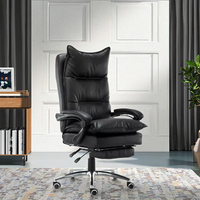 Chaise de bureau de direction ergonomique moderne avec repose-pieds, support lombaire, massage en cuir, extensible, vente en gros, chaise de gestionnaire saine