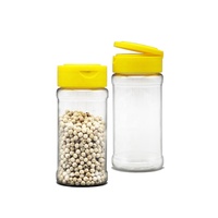 Libre de la muestra libre de BPA calidad alimentaria 100ml gordo lindo sal contenedor vacío saborizante flip botella de tapa de plástico de pet especias tarro redondo