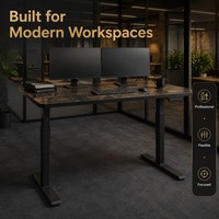 Bureau électrique silencieux en bois AOR, double usage, assis-debout, pour le travail, l'apprentissage et l'informatique, extensible, facile à assembler