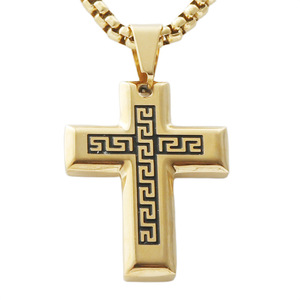 Men's <b>Titanium</b> Steel Cross Pendant Necklace Geometric Design Everyday Wear 120192 - Product Image 1