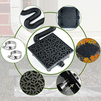 SNDAS SDS-1205 Kit de drainage flexible pour gouttière plate et descente de toit avec bac de récupération, garantie 3 ans, design moderne pour usage extérieur