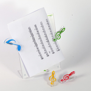 Plastic Music Note Memo <b>Clips</b> 75mm For Sheet Music Holding With Colorful Design - Product Image 1