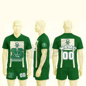 Conjunto de Fútbol Personalizado 2026 para Aficionados de Arabia Saudita, Camiseta y Pantalones Cortos Verdes, Equipación de Alta Calidad - Product Image 2