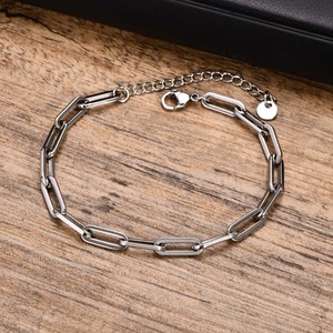 Bracelets de mode 2026 pour femmes et hommes, bracelet à maillons en forme de trombone, bracelet chaîne à maillons trombone pour femmes - Product Image 2