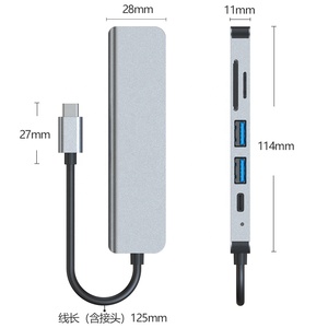 2024新的6合1 C型集线器多端口扩展器<span class=keywords><strong>USB</strong></span> 3.0 TF sd卡读卡器4k兼容电脑配件 - Product Image 6