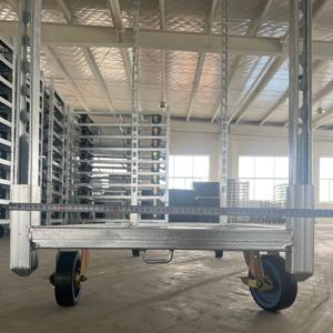 डैनिश ट्रॉली पेशेवर गुणवत्ता धातु स्टील गार्डन फोल्डेबल गोदाम फूल ट्रॉली - Product Image 6