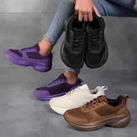 Chaussures de course d'été pour femmes à largeur accrue, bout fermé, semelle intermédiaire légère en EVA, résistantes aux chocs, à lacets, doublure en maille douce, confortables