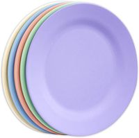 Assiettes de service en paille de blé de 10 pouces, écologiques et incassables, alternative au plastique, pour la restauration et la maison - Vente en gros
