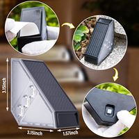 Lampes solaires triangulaires d'extérieur pour marches et escaliers, étanches IP55, éclairage solaire décoratif à 3 LED pour jardin, clôture, cour, allée