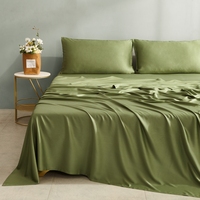 Ensemble de draps en bambou 300 fils, antistatiques, antibactériens, certifiés OEKO-TEX, matériau durable, toutes saisons, pour les dormeurs sensibles