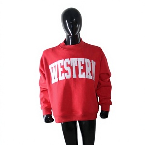 Sudadera de cuello redondo estilo universitario para mujer, con gráfico personalizado, tipo jersey, oversize, informal, estilo urbano, al por mayor, fabricante - Product Image 5