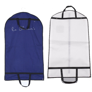 Biểu tượng tùy chỉnh du lịch phù hợp với tàu sân bay Tote Túi màu nâu xám áo váy phù hợp với Túi Quà Tặng không dệt tái sử dụng túi may mặc với nút dây kéo - Product Image 2