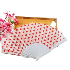 Abanico de mano de plástico con diseño de lunares estilo español de 23 cm para decoraciones de boda o regalos, estilo romántico - Product Image 6
