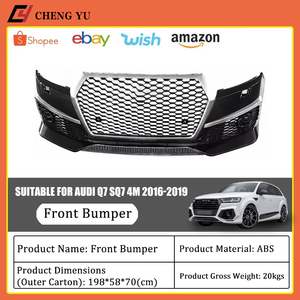 Pare-chocs avant et calandre en nid d'abeille de style RSQ7 en ABS pour <span class=keywords><strong>Audi</strong></span> <span class=keywords><strong>Q7</strong></span> SQ7 <span class=keywords><strong>4M</strong></span> Facelift 2016-2019, kit carrosserie aérodynamique extérieur, ensemble de garnitures sportives - Product Image 2