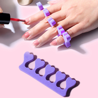 Separadores de dedos cómodos al por mayor, separadores de dedos para decoración de uñas a granel, separador de dedos de espuma suave de primera calidad para herramientas de manicura de salón