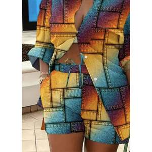 2021 donne vestiti Sexy Modulare tessuto stampato taglie forti camicette da donna e top Cardigan camicie per donne top alla moda - Product Image 4