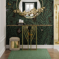 Bailey Maßgefertigter Moderner Runder Hocker aus Samt mit Goldenen Accessoires Aufbewahrungs-Ottoman Lounge-Stühle