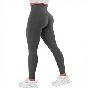 High Waisted Seamless Yoga <b>Leggings</b> Full Length Ruched <b>Butt</b> <b>Lifting</b> Workout Pants for Gym - Product Image 1