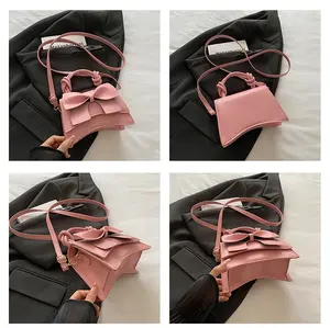 Bolsos de Mano de Cuero PU para Mujer, Diseño Lindo 2026, con Lazo, Bolsos Cruzados, <span class=keywords><strong>Mini</strong></span> Bolsos - Product Image 3