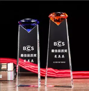 الجملة عالية الجودة K9 الماس قمم كأس للبطولات بلوري الشكل كأس تشجيع تذكارية ل بطل انخفاض الشحن