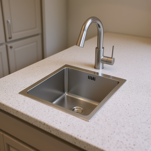 Fregadero de Cocina Empotrable de Acero Inoxidable de un Solo Tazón, 15x20 Pulgadas, Calibre 16, Superficie Pulida - Product Image 2