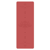 Tapis de yoga en PU antidérapant de haute qualité, épaisseur 5 mm, pour Pilates et gym, avec impression de logo personnalisée, écologique, 183 cm