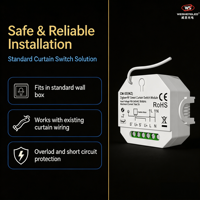 Module d'interrupteur intelligent pour rideaux Zigbee et RF 100-240VAC 1CH*2A CM-SS(WZ) (application Tuya)